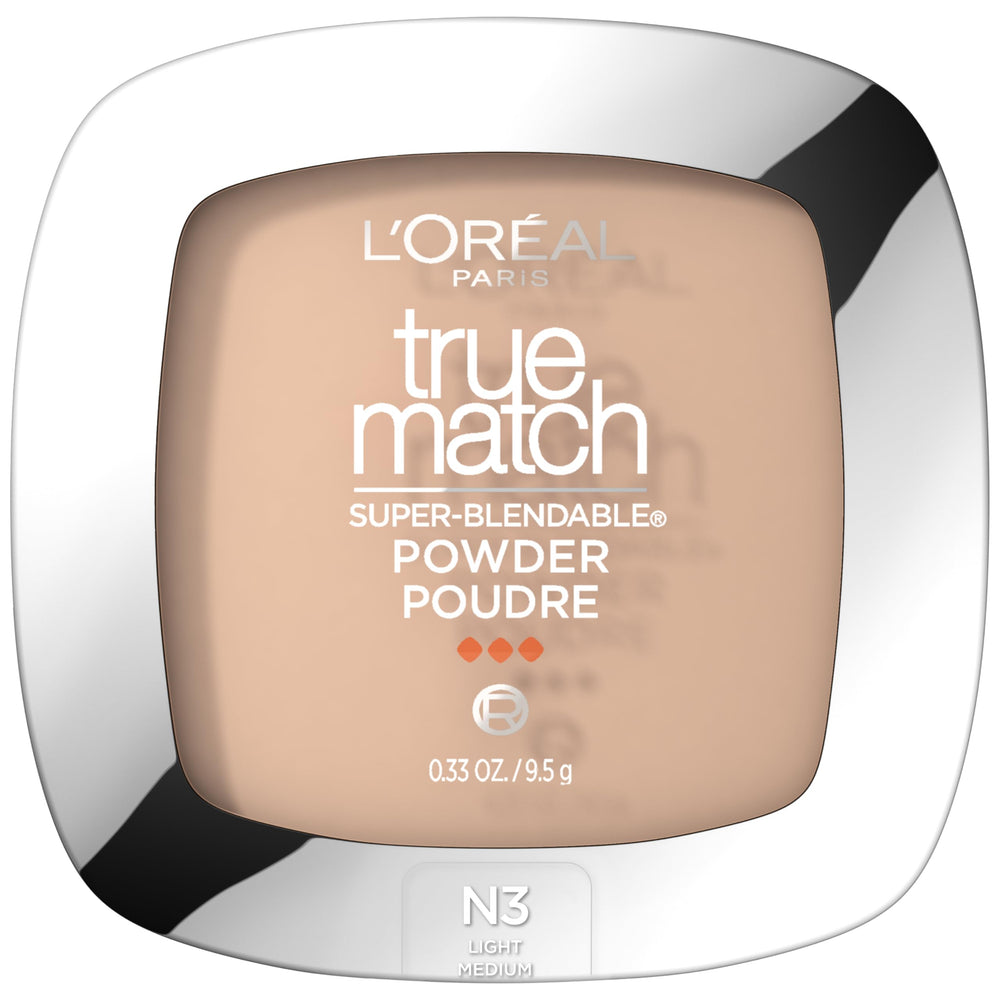 L'Oréal Paris True Match Polvo Natural Buff, aplicación suave para acabado natural.