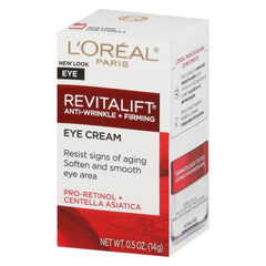 L’Oréal Paris Revitalift contorno de ojos, bote de 14 g, enfoque en antiarrugas y uso diario.
