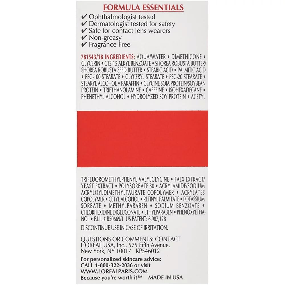 Producto Revitalift para ojos, crema de textura cremosa, absorción rápida, ideal para tu rutina matutina.