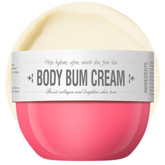 La crema Loske Bum en envase redondo hidrata y cuida la piel del glúteo.