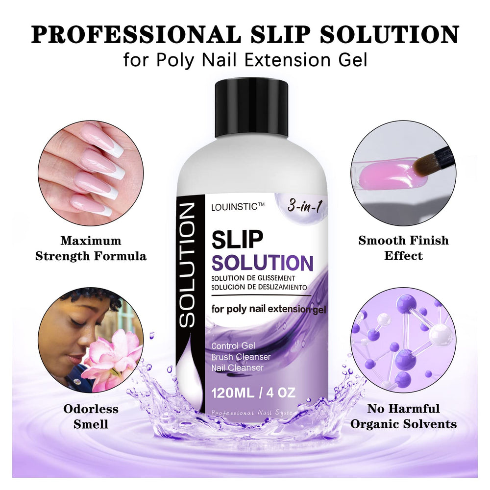 LOUINSTIC Kit poligel multifuncional para salón en casa, ideal para práctica y resultados consistentes.