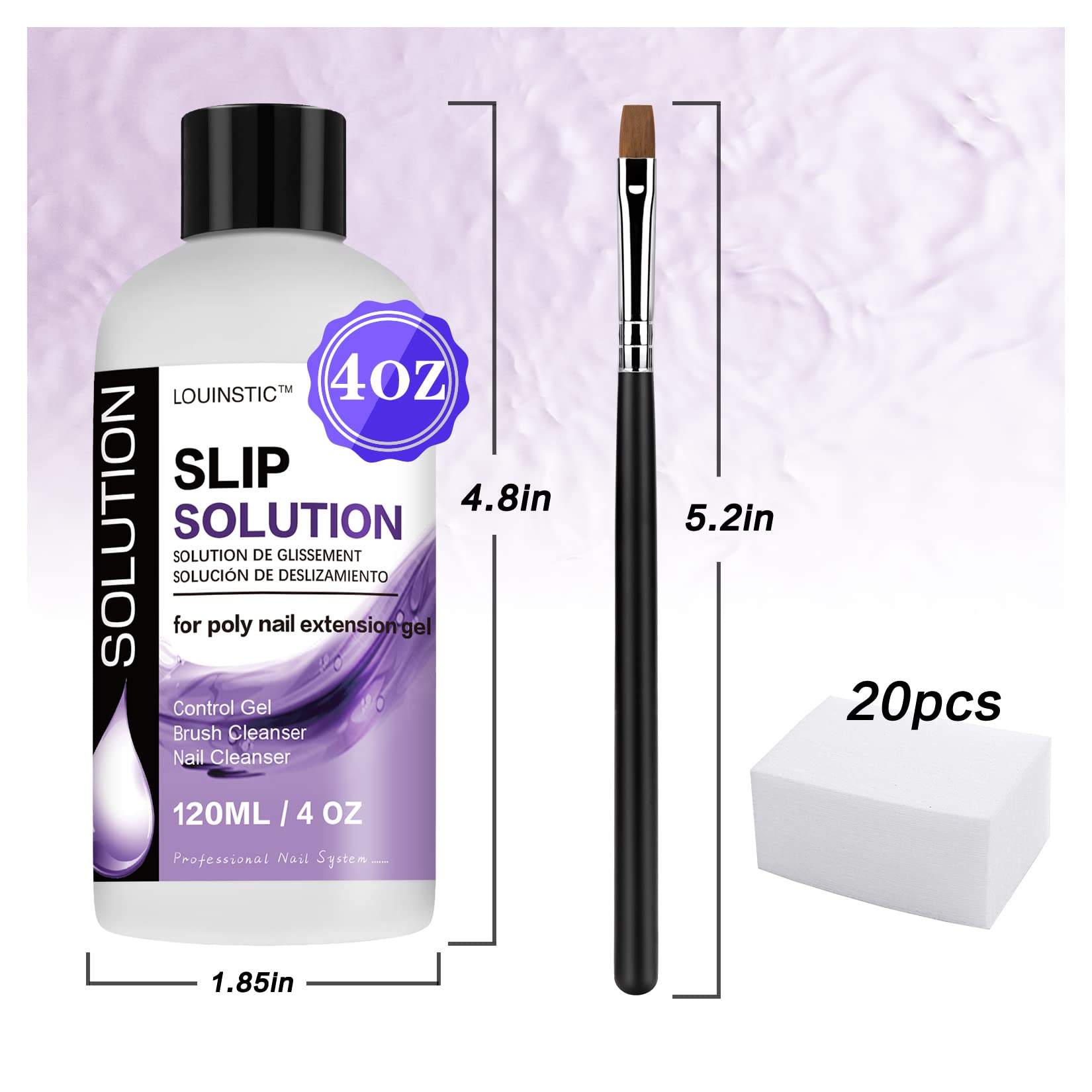 LOUINSTIC Manos aplicando poligel con control suave, minimiza desbordes y mejora precisión.