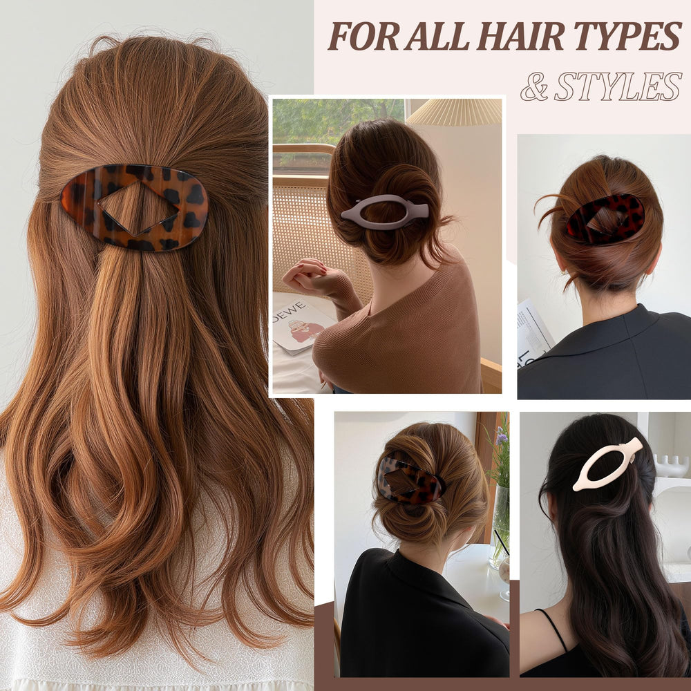 Conjunto Lourny de 6 pinzas para cabello, dos estilos y colores