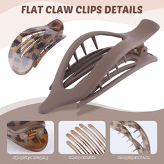Clips Lourny franceses planos, detalle de dientes para agarre seguro