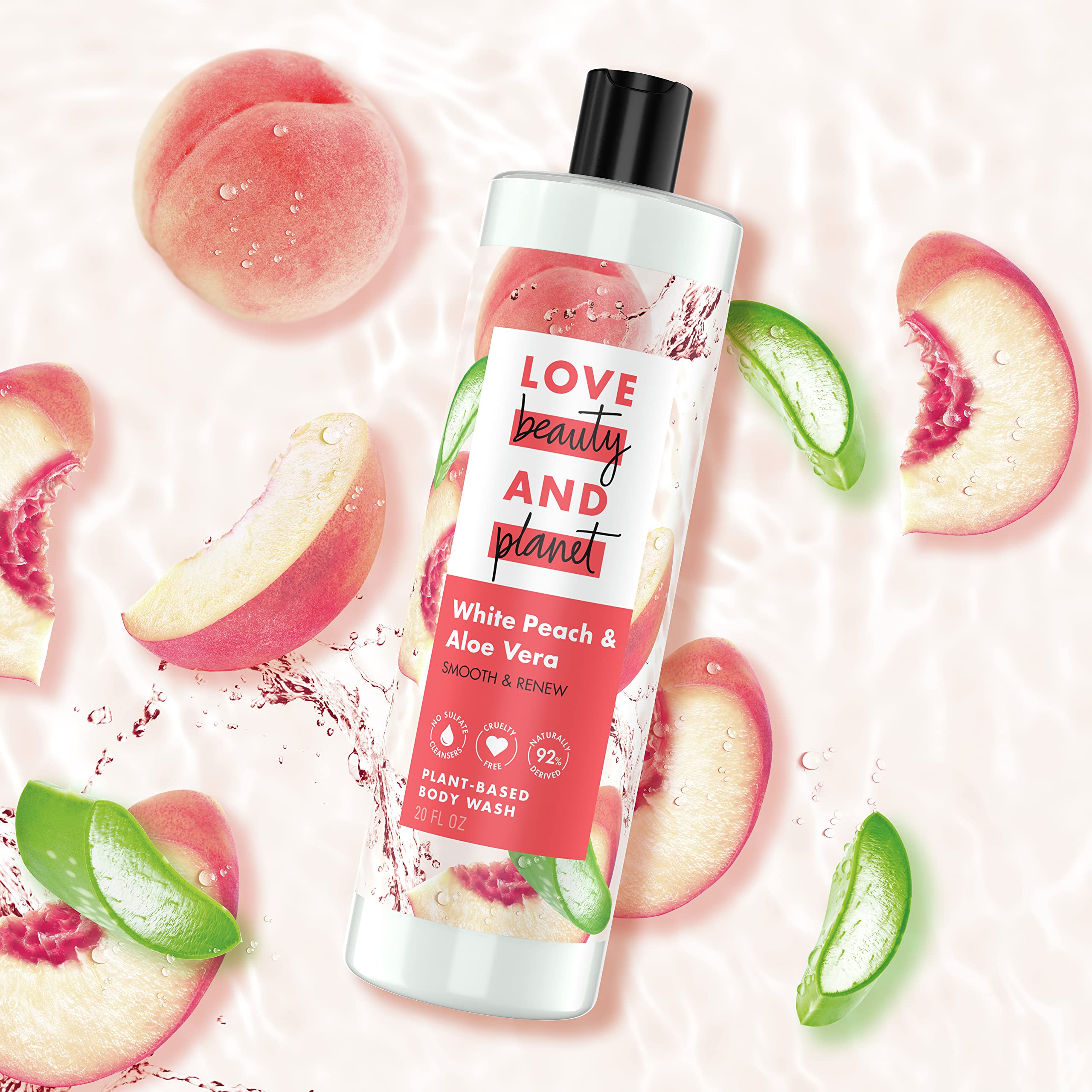 Envase de Love Beauty and Planet hecho con material 100% reciclado y reciclable