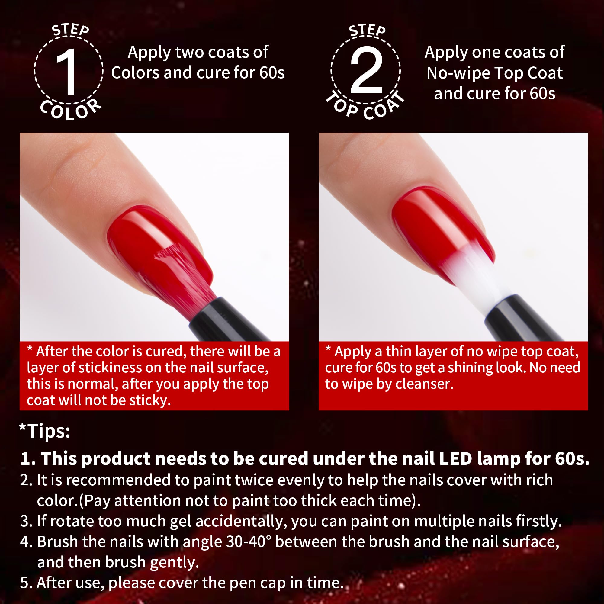 Love easy colores rojos de gel para uñas intensas