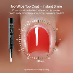 Love Easy top-coat sin residuos: brillo inmediato sin residuos tras curado