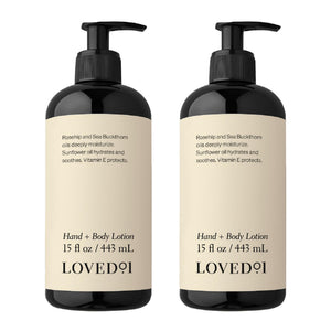 Loved01 Loción de Manos y Cuerpo sin fragancia, hidratación suave y rápida.