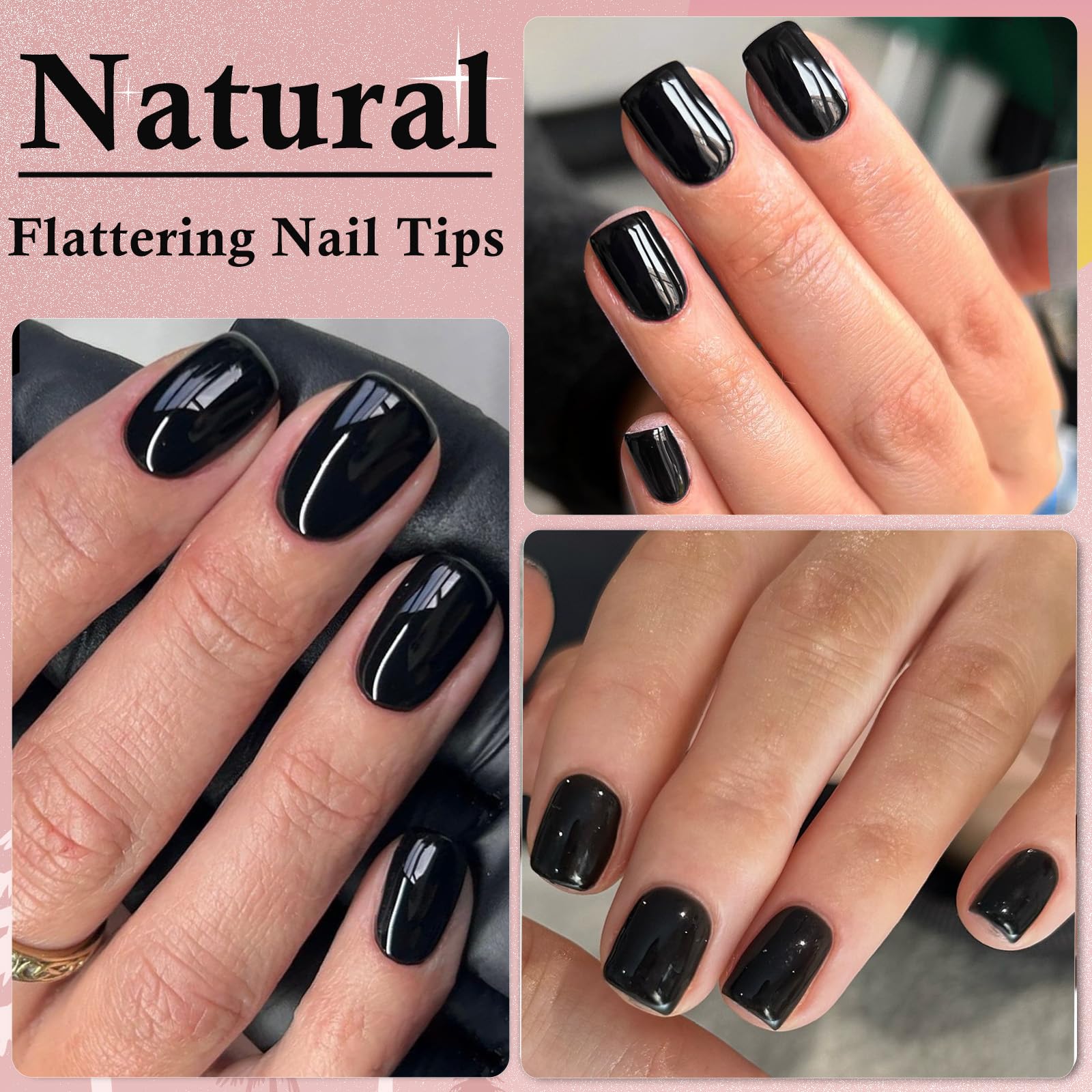 LoveOurHome doce tallas de uñas cuadradas para un ajuste perfecto.