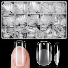 LoveOurHome extensiones de uñas squoval transparentes, 420 piezas para un acabado natural y duradero