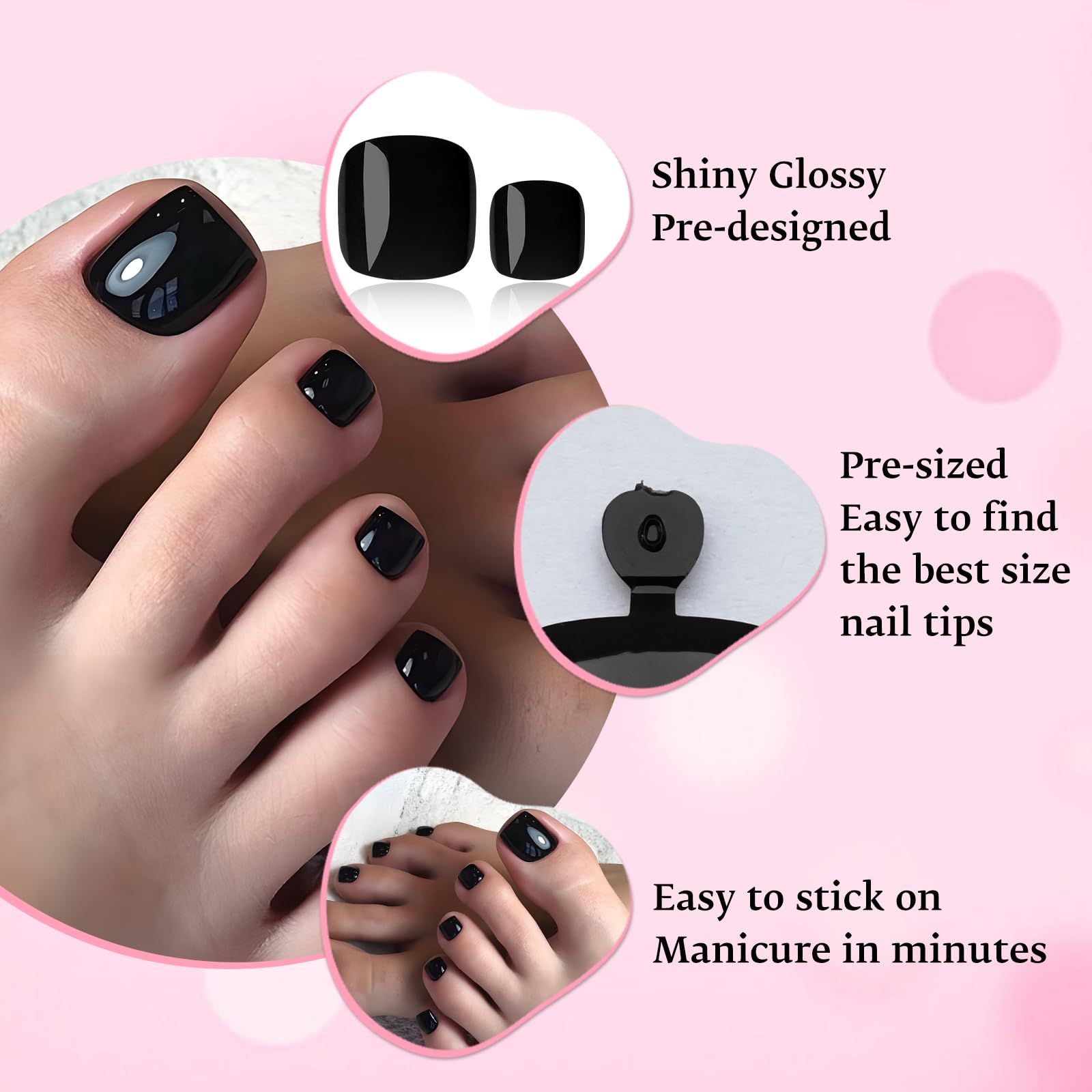 LoveOurHome empaque compacto negro para regalo o almacenamiento.
