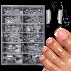 LoveOurHome uñas de pie corto cuadradas claras para un look limpio y natural
