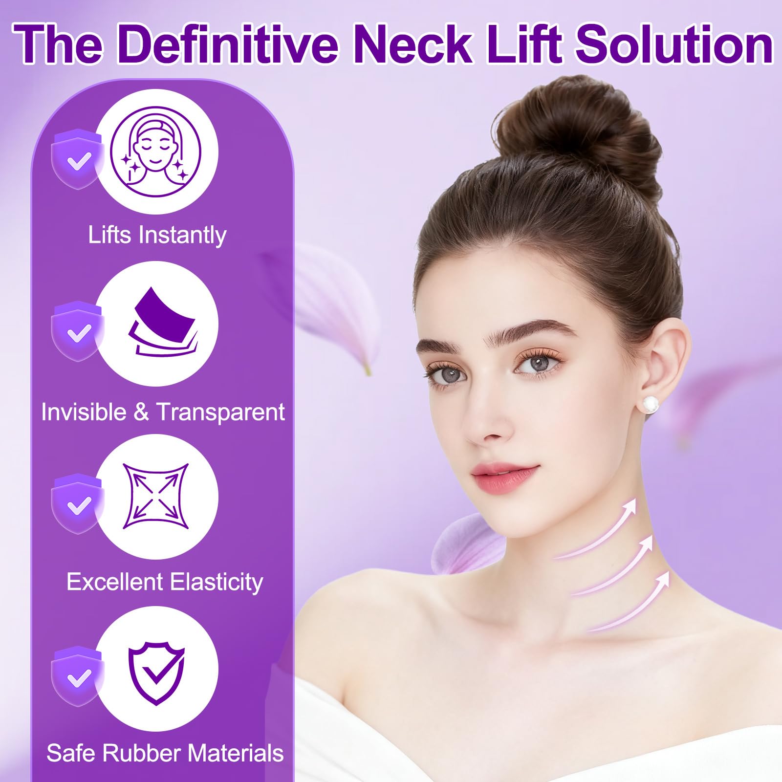 Loxbcin tira cuello ultra-delgada invisible bajo maquillaje