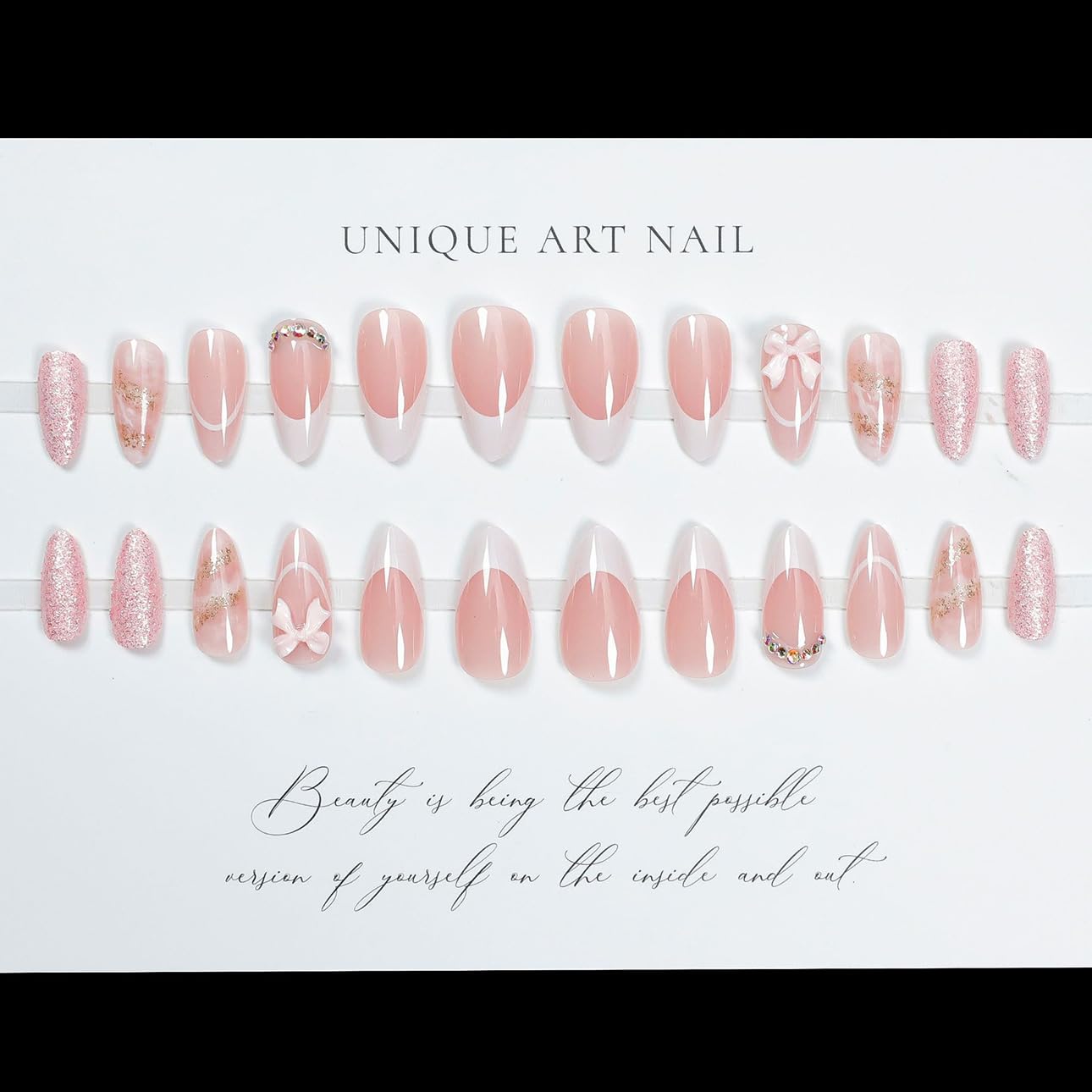 Uñas LPOODDNU con acabado brillante para uso diario.
