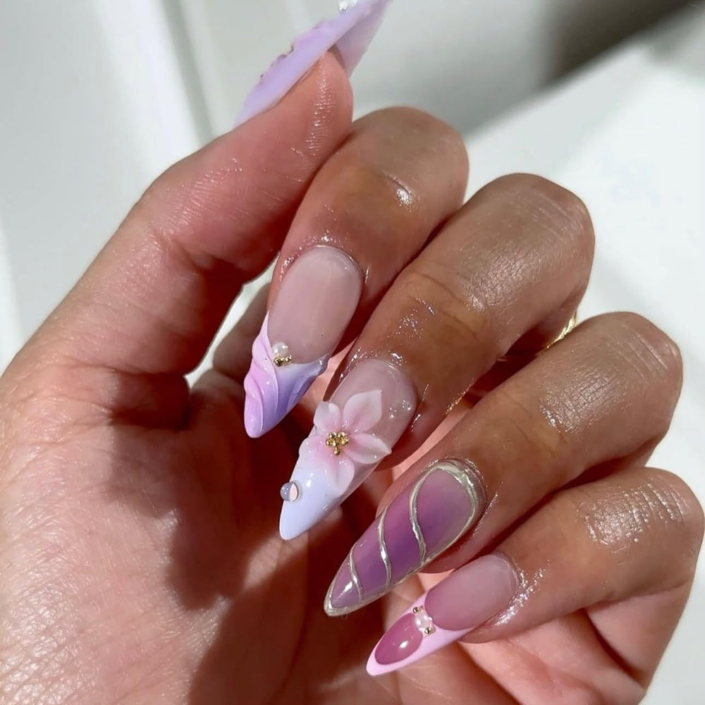 Uñas LPOODDNU con acabado brillante y duradero para uso diario.