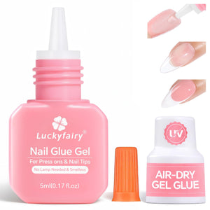 Luckyfairy pegamento gel envase 5 ml para retoques rápidos