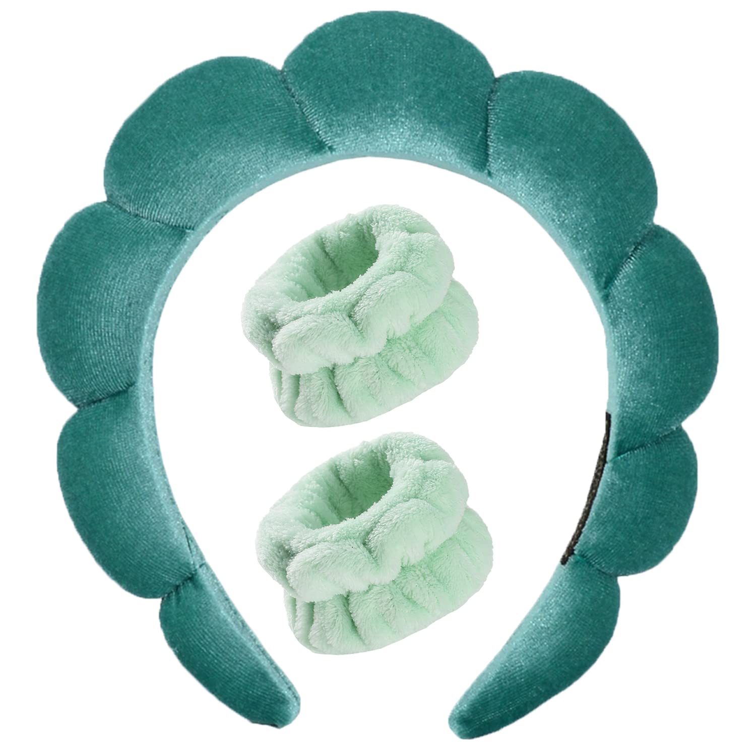 Luckybear cinta para cabello durante lavado facial, mantiene el cabello apartado.
