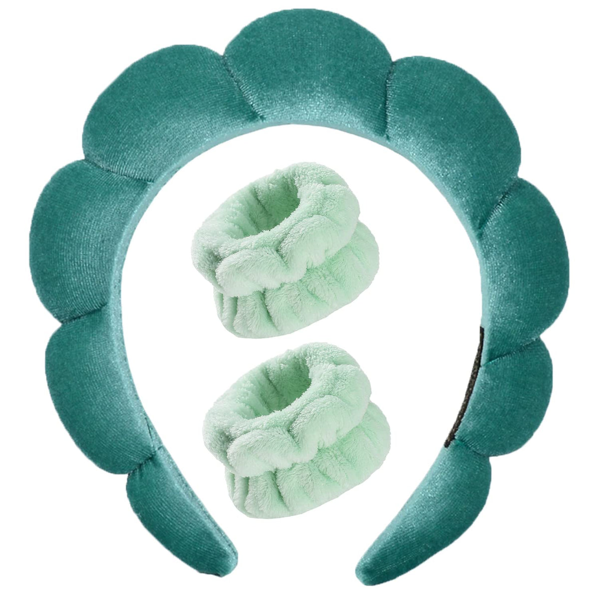 Luckybear cinta para cabello durante lavado facial, mantiene el cabello apartado.