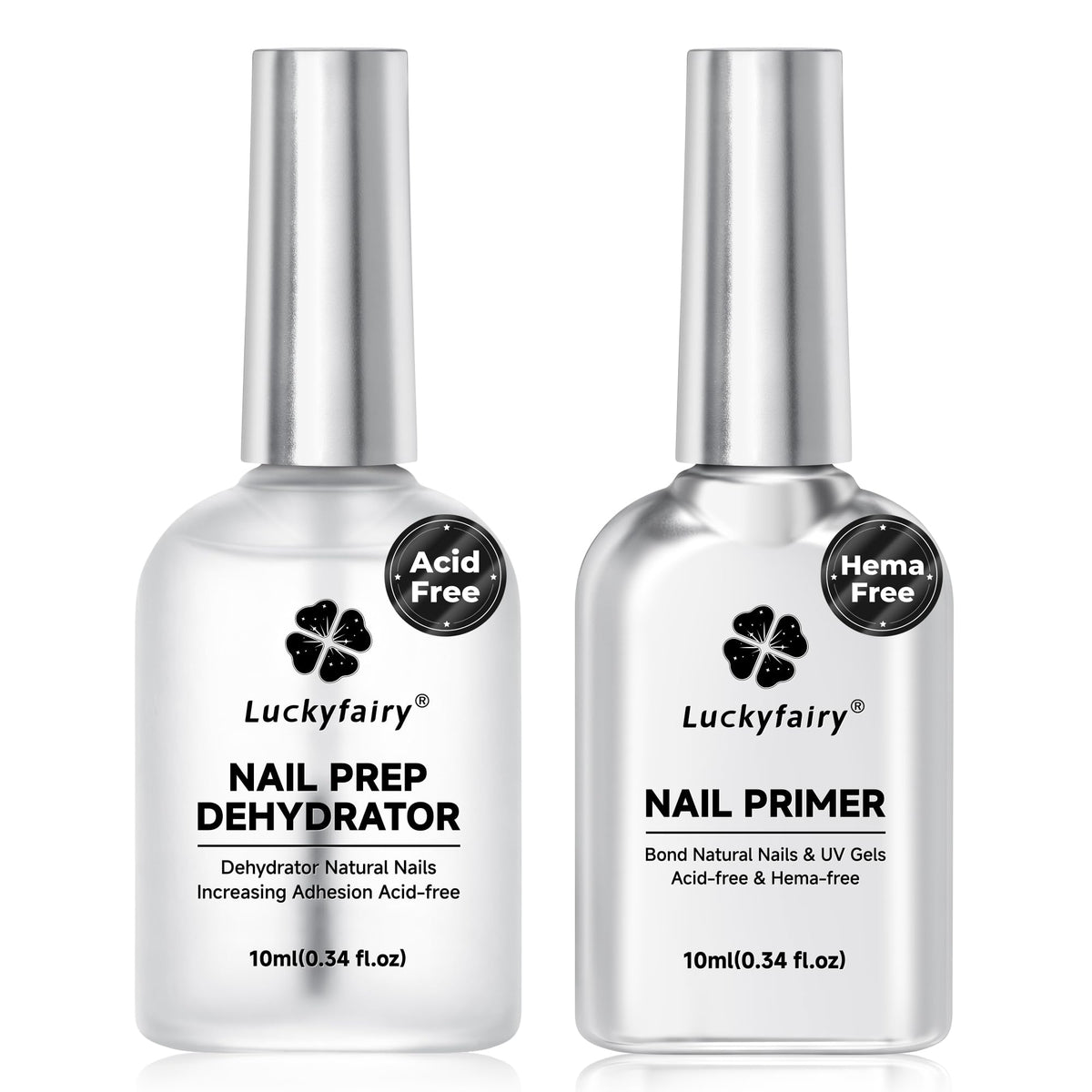 Luckyfairy desengrasante de uñas y primer ácido cero preparando la superficie para una adhesión firme.