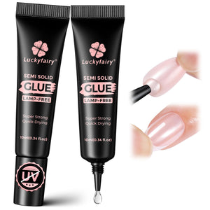 Luckyfairy pegamento para uñas prensables 10 g en botella, adherencia rápida