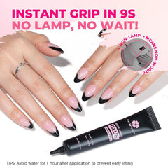 Luckyfairy pegamento uñas tips para acabado natural y resistente.