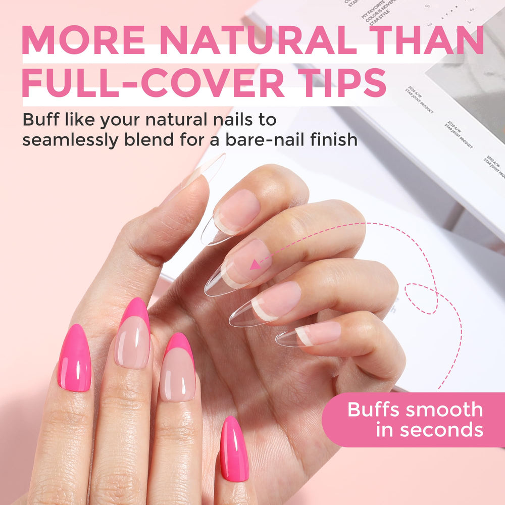 Luckyfairy puntas uñas material suave gel: sensación suave y comodidad para uñas naturales