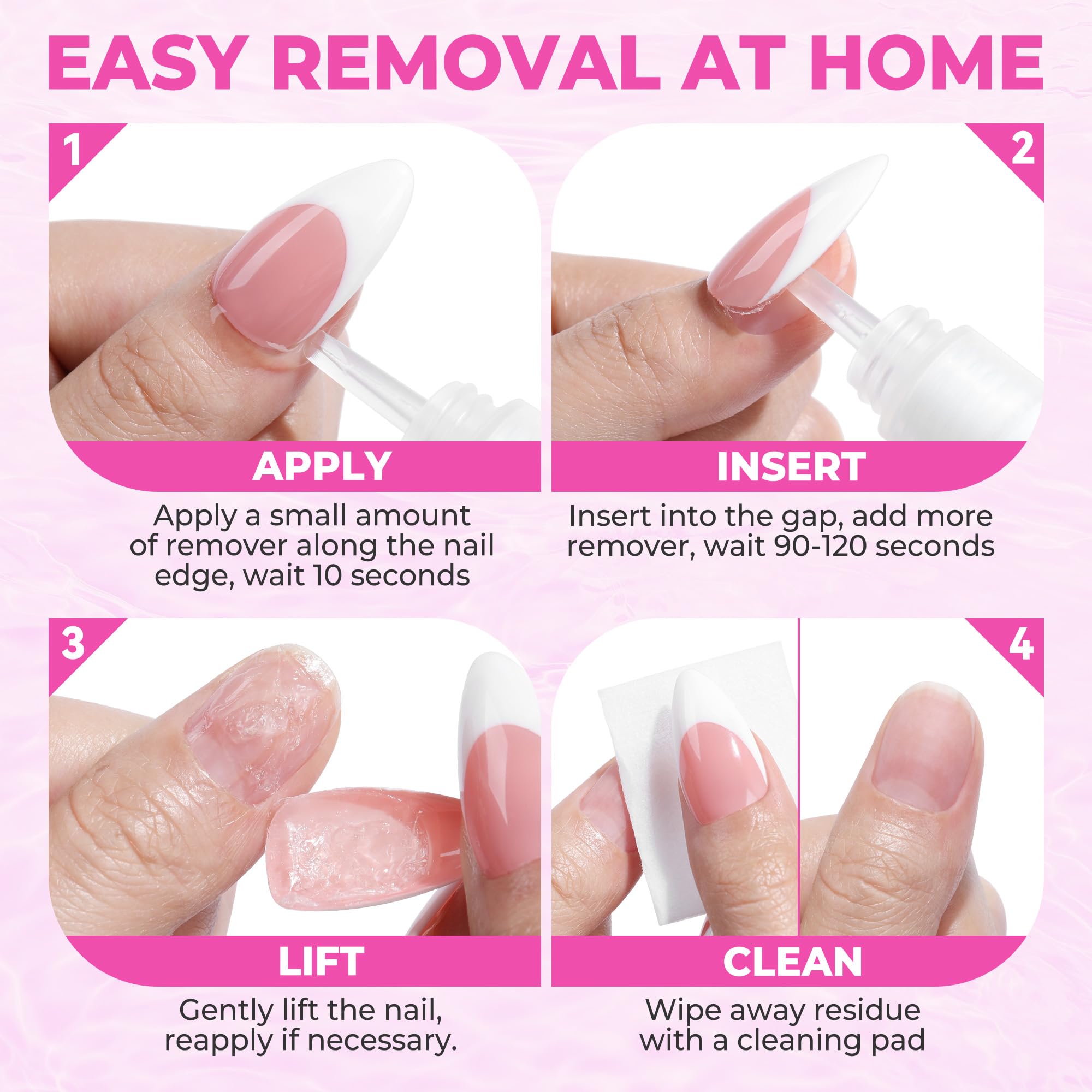 Luckyfairy Remover no es apto para gel, recomendado para adhesivos normales.