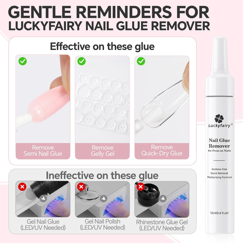 Luckyfairy removedor de uñas, diseño compacto, ideal para uso en casa.