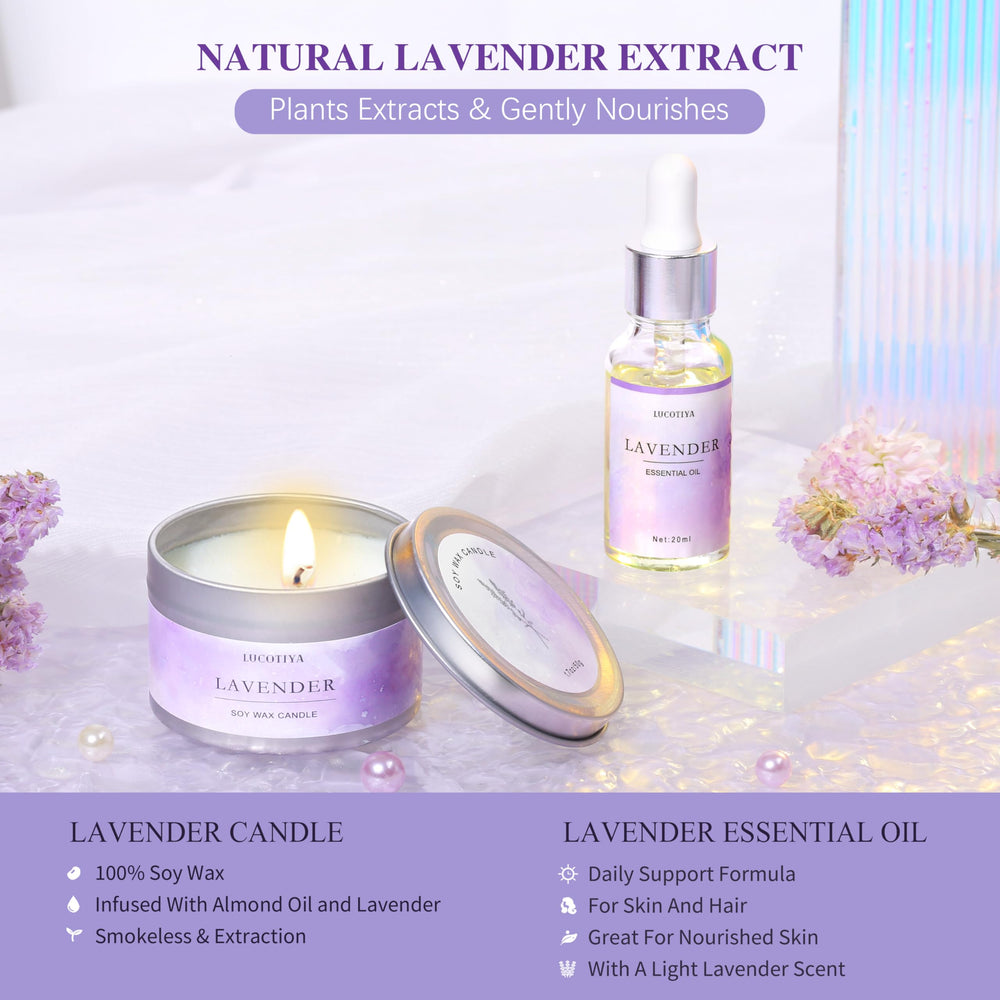 Loción corporal de lavanda LUCOTIYA, nutrición ligera para la piel.