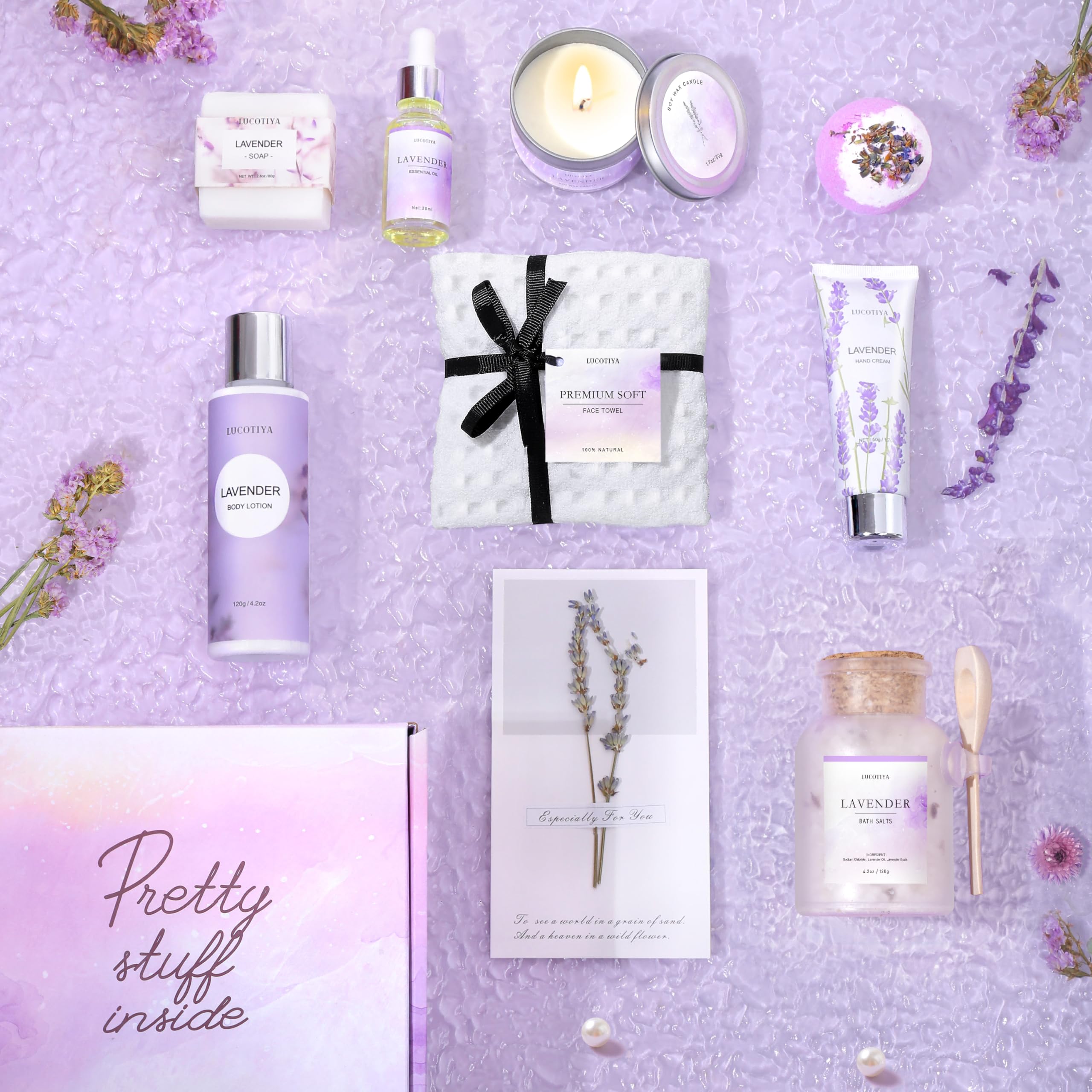 Vela de lavanda LUCOTIYA para crear un ambiente relajante.