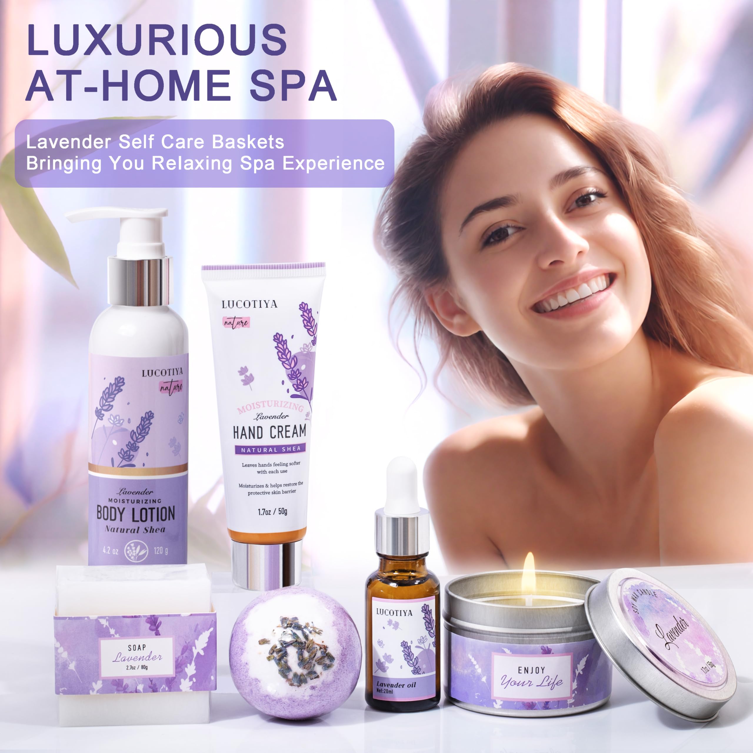 Vela lavanda LUCOTIYA para ambientar espacios.