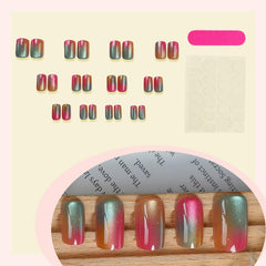 Lukmexor diseño brillante en uñas falsas para acabado elegante