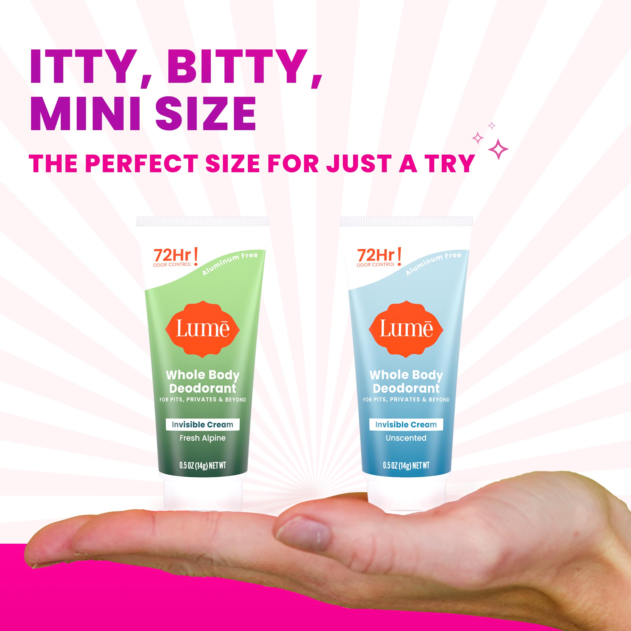 Aplicación de crema invisible de Lume en piel, textura suave y absorción rápida
