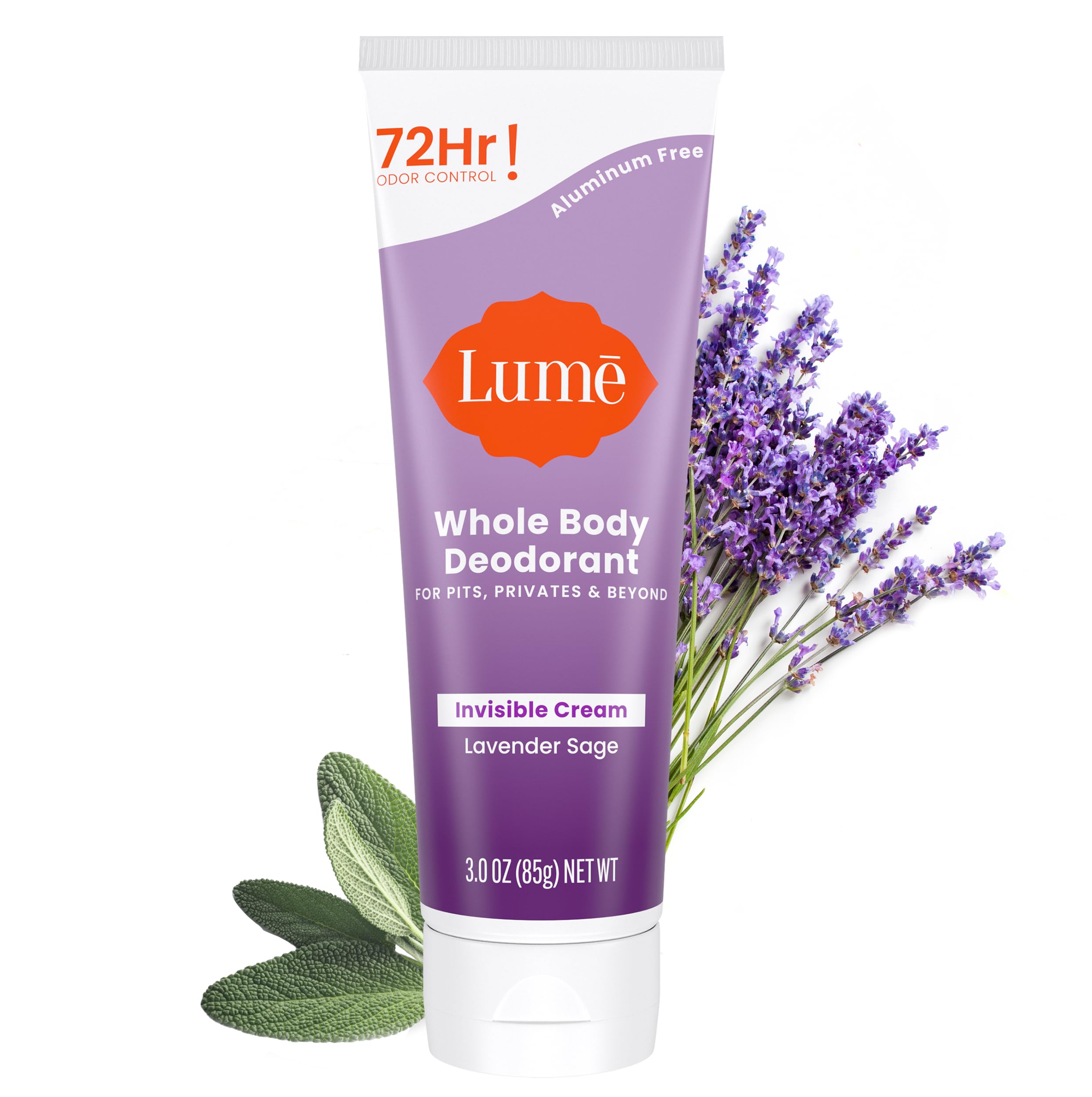 Lume desodorante corporal en tubo crema invisible para uso diario y control del olor.