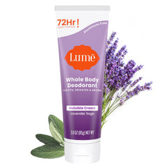 Lume desodorante corporal en tubo crema invisible para uso diario y control del olor.