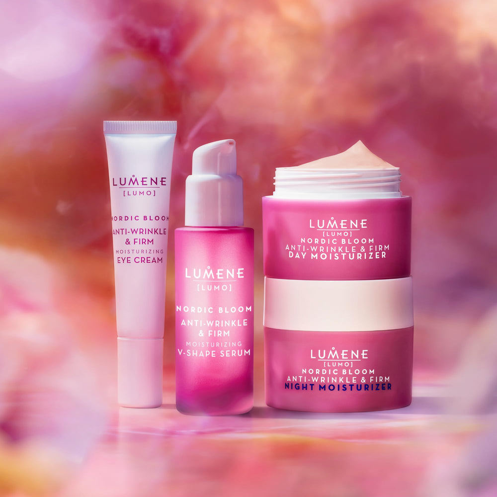 Lumene Nordic Bloom uso diario en rostro y cuello tras la limpieza