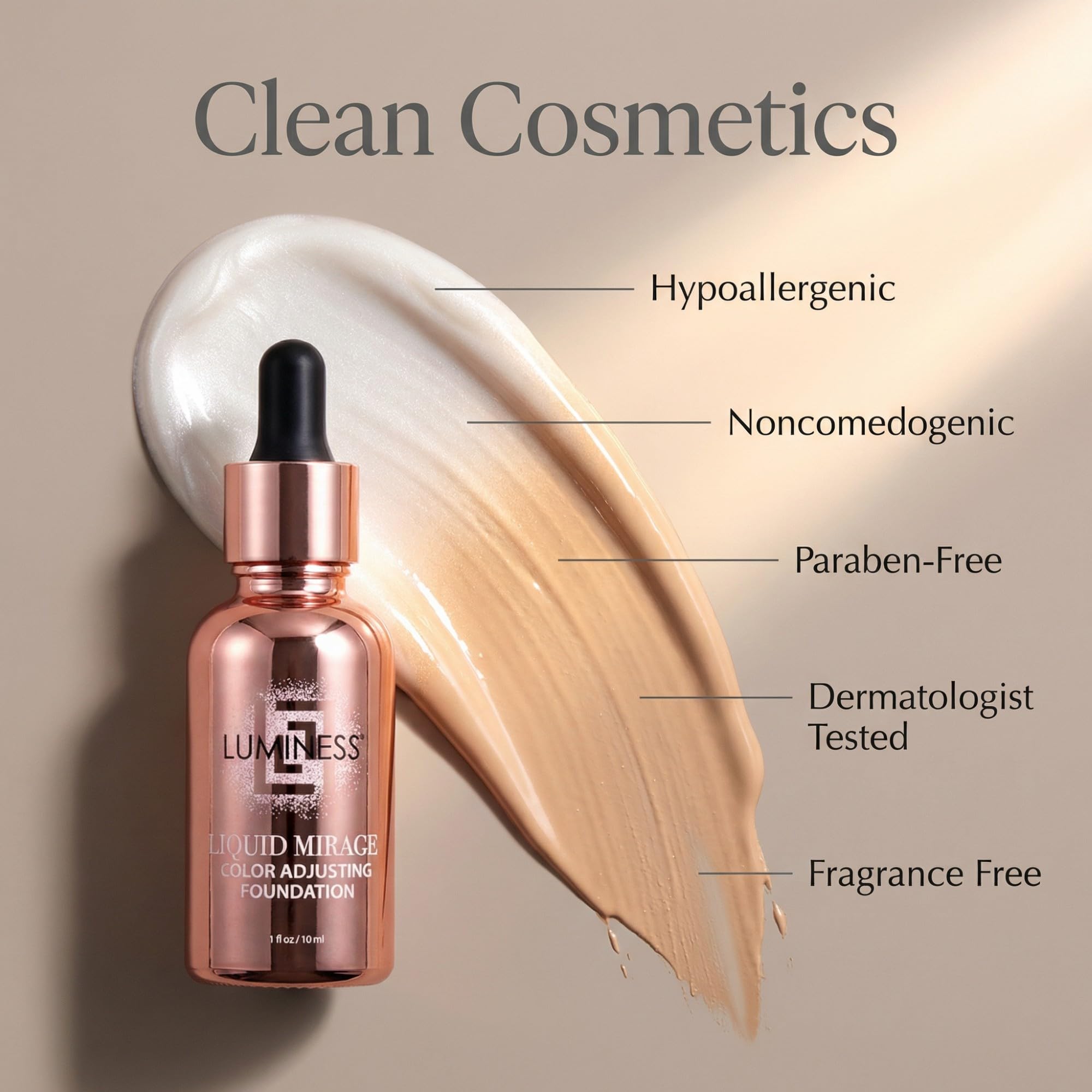Hyaluronic acid hydrates skin for a comfortable, plump-looking finish.