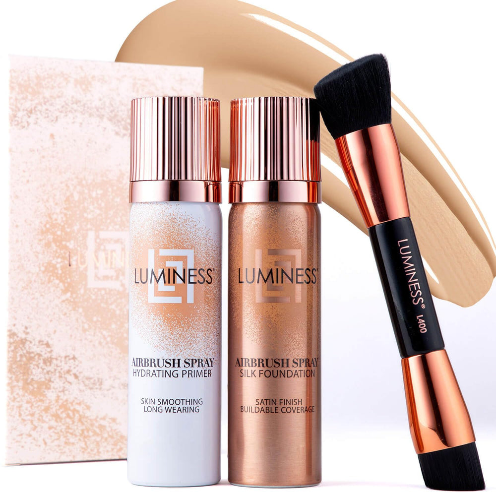 Luminess kit base seda primer empaque: preparación suave para piel hidratada.