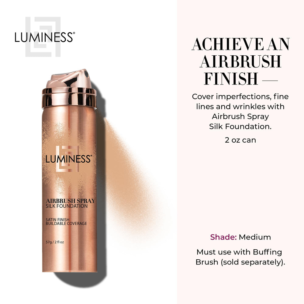 Luminess Silk, aplicación con brocha para un difuminado uniforme sin esfuerzo.
