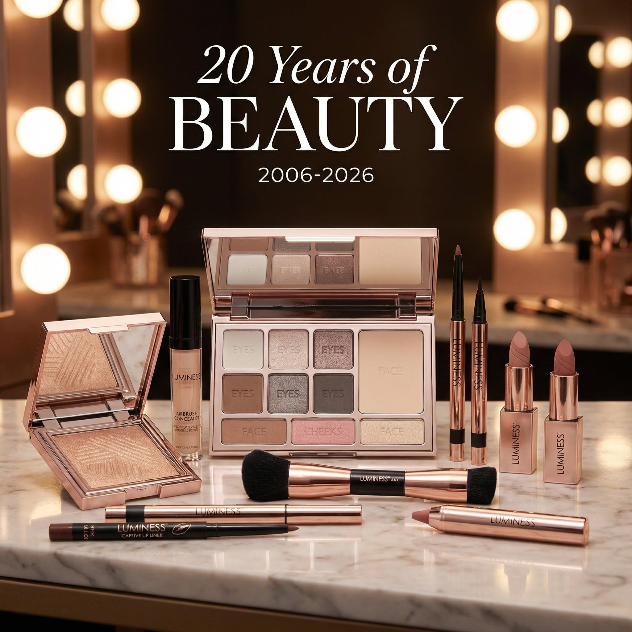Luminess uso diario: maquillaje rápido con acabado luminoso.