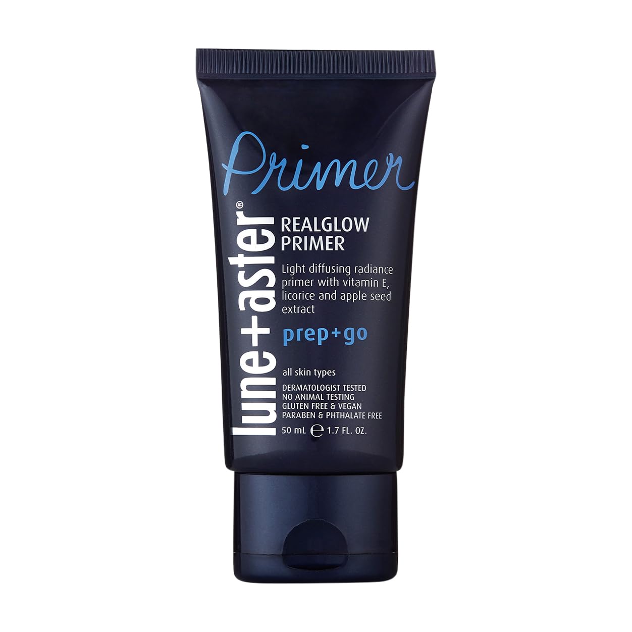 Lune+Aster RealGlow Primer en botella para brillo natural y radiante.