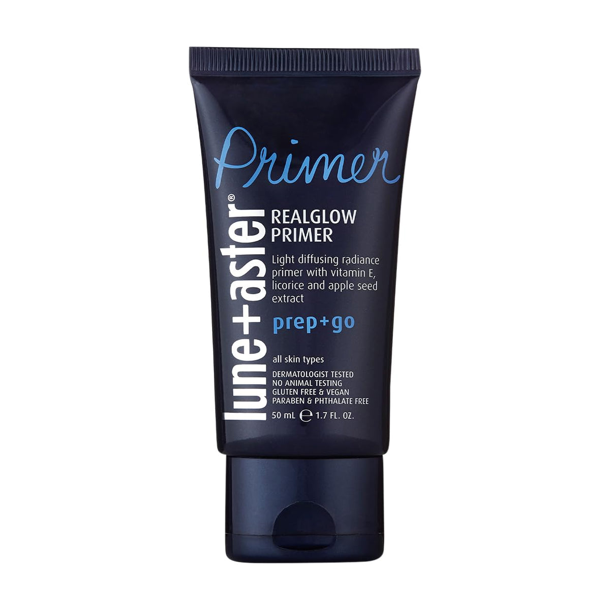Lune+Aster RealGlow Primer en botella para brillo natural y radiante.