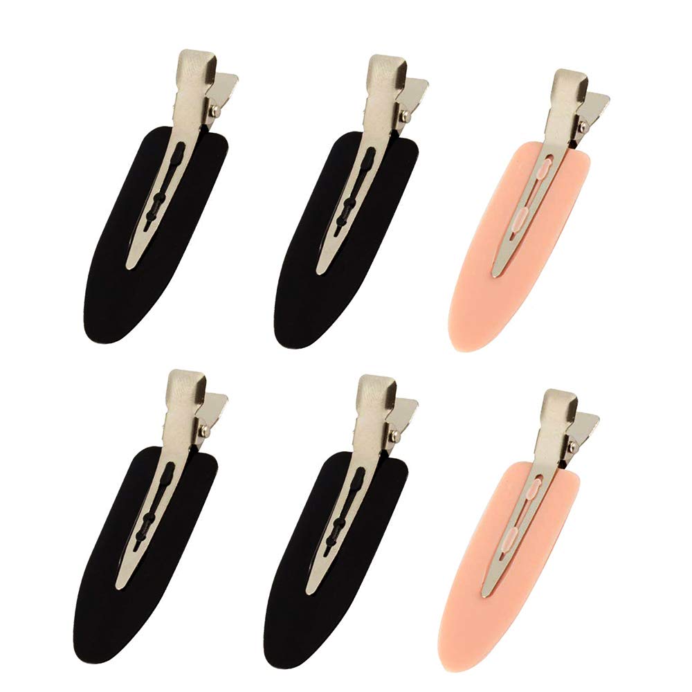 Pinzas LUOTIVON sin doblar, conjunto de 6, ideal para peinados rápidos sin dejar marcas.