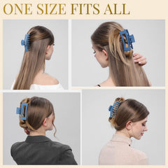LuSeren clip azul con dientes internos para agarre seguro.