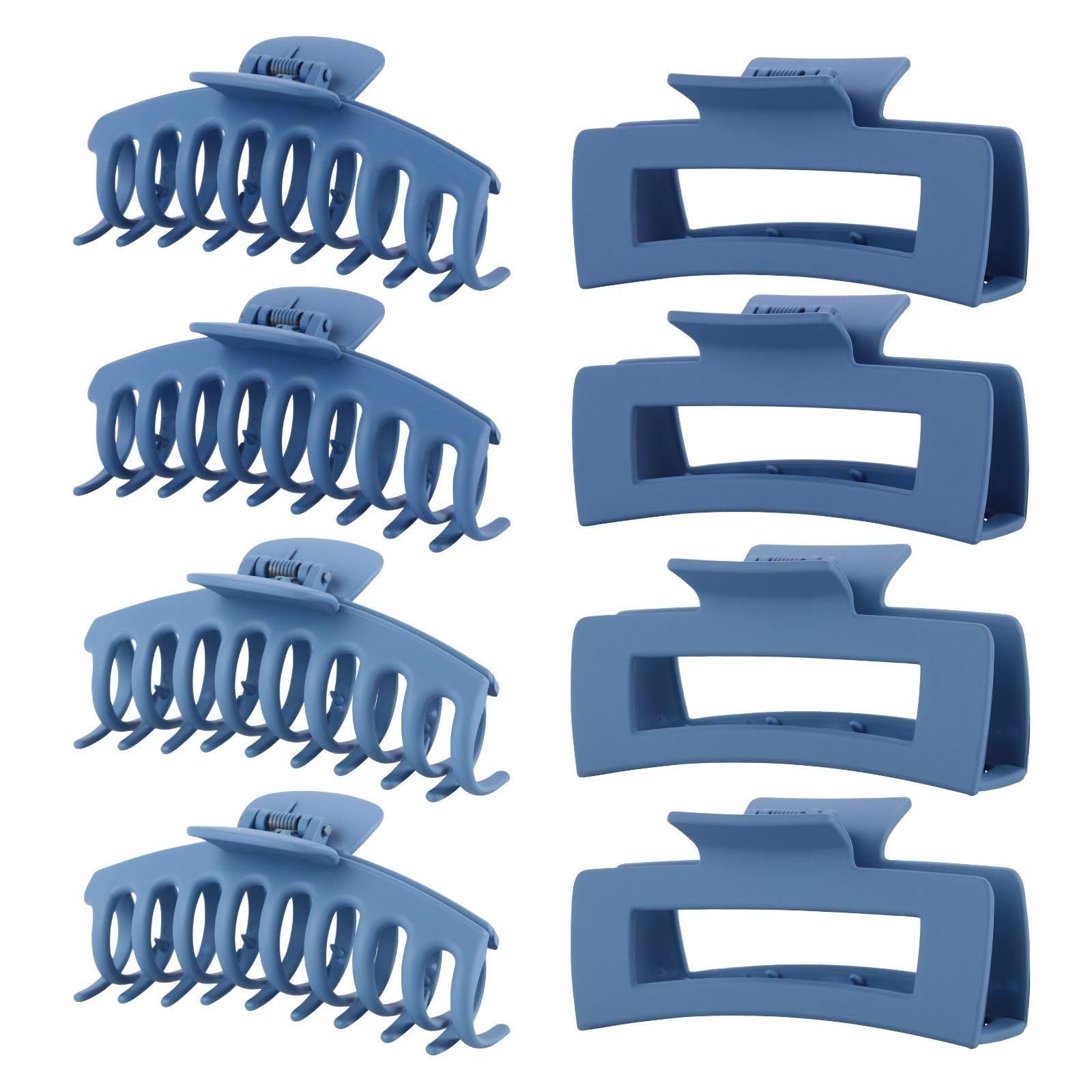 LuSeren clips de pelo azules grandes para sujeción estable.