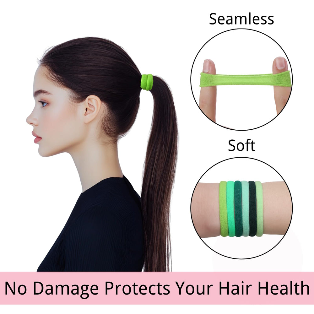 LuSeren elásticos para cabello grueso, agarre duradero y sin marcar el peinado.