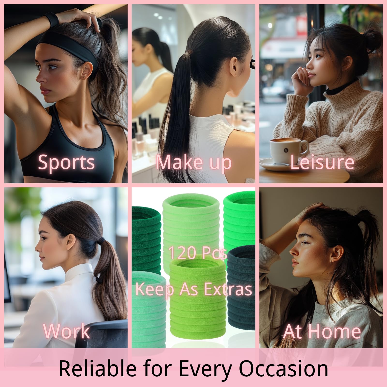 LuSeren elásticos para cabello de todas las edades, cómodo y rápido de colocar.