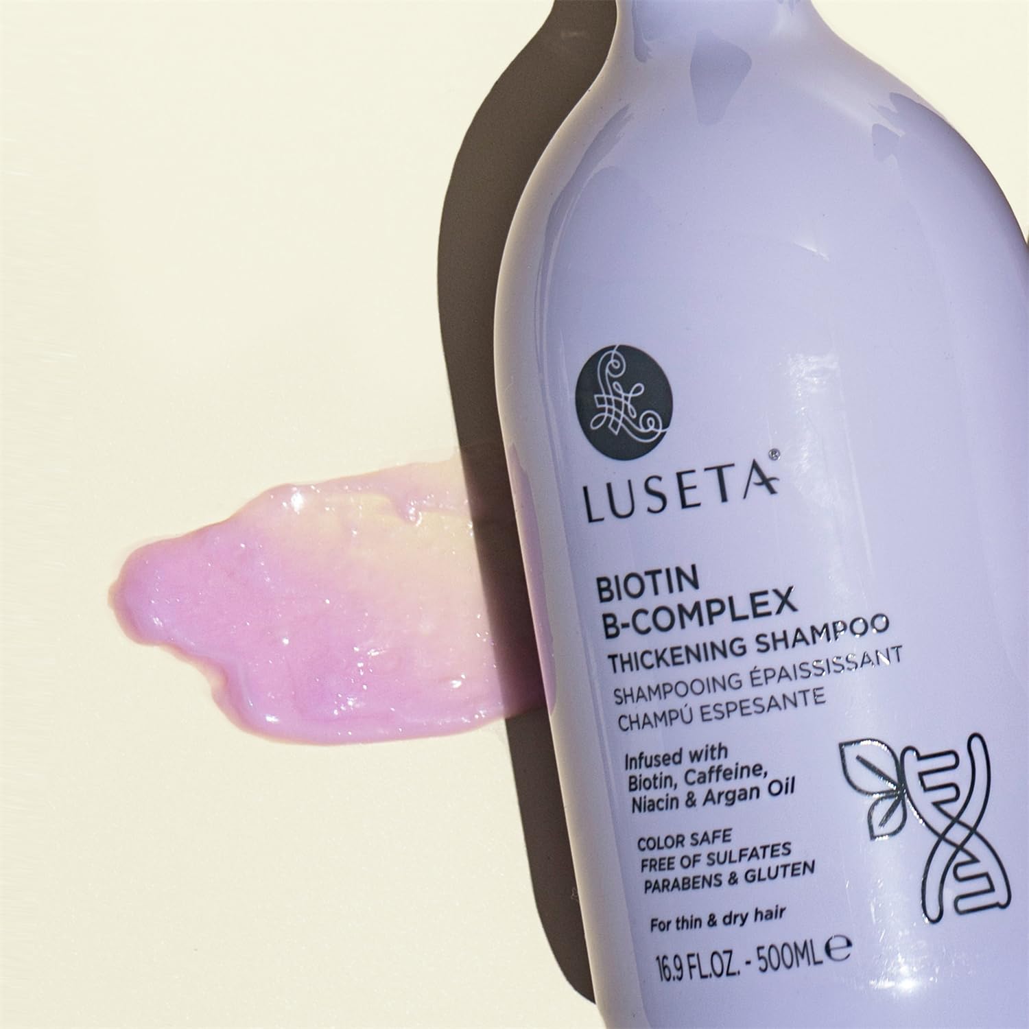 Luseta Biotina B-Complejo para hombres y mujeres con cabello fino