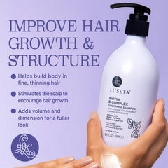 Luseta Biotina B-Complejo ingredientes biotina cafeina argan para reparación