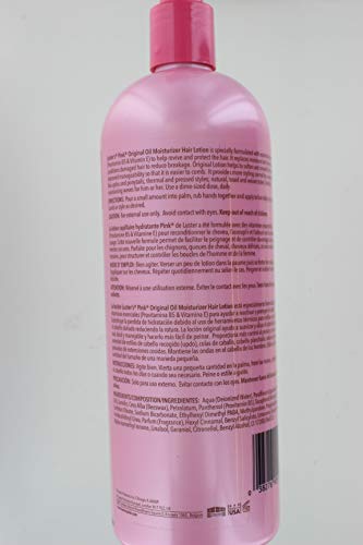 Luster's Pink Hidratante de Aceite para Cabello ayuda a retener la longitud sin apelmazar.
